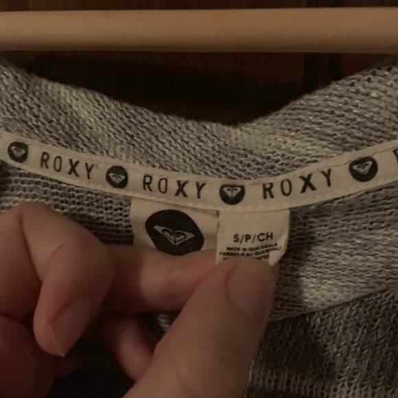 Light Grey & White Striped Distressed Knit Sweater - Picture 4 of 4